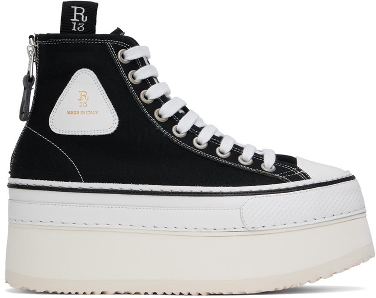 Black Courtney Platform High Top Sneakers