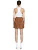 EMILIE PLEATED SUEDE MINI SKIRT