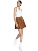 EMILIE PLEATED SUEDE MINI SKIRT