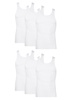 Hanes Men's Cotton Tank Undershirts Pack, Moisture-Wicking Ribbed Tanks, Lightweight Cotton Tank Undershirts, 6-Pack