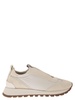 Brunello Cucinelli Suede And Techno Fabric Runners With Precious Detail