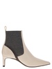 BRUNELLO CUCINELLI Refined and Luxurious Leather Heeled Ankle Boots for Women