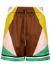 Casablanca 'Geometric' Multicolor Silk Bermuda Shorts Man