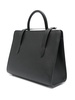 Strathberry Midi Tote Leather Black Silver Hardware