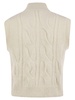 Peserico Cable Zip Vest In Alpaca Wool