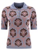 Etro Floral-Jacquard Short-Sleeved Knitted Polo Top