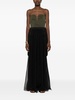 MAX MARA Black Silk Chiffon Long Skirt for Women