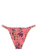 Floral Print Bikini Bottoms Beachwear Pink