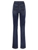 Elisabetta Franchi Stretch Cotton Flared Jeans With Side Button Fastening