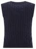 Navy Dazzling Cable Knit Top for Women from Designer Brunello Cucinelli