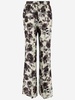 Alberto Biani Silk Pants With Floral Pattern