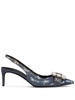 Dolce & Gabbana Denim Patchwork Slingback Pumps