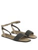 BRUNELLO CUCINELLI Suede Sandals with Signature Chain Detail