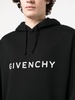 black logo print cotton hoodie