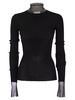 Sportmax Derris Turtle Neck Sweater With Directional Ribbing