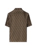 Fendi Shirts Men Silk Brown