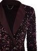 Elisabetta Franchi Double Breasted Jacket In Chenille Embroidered With Sequins