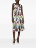 Dolce & Gabbana Flower Print Midi Cotton Dress