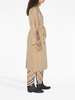 Check-pattern cotton trench coat