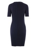 FENDI Elegant Ribbed Cotton Mini Dress in Blue