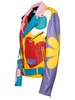 Moschino Jeans Multicolor Sheepskin Biker Jacket