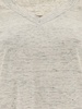 BRUNELLO CUCINELLI Off-White Silk and Linen T-Shirt with Monili Chain Detail