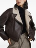 Brunello Cucinelli Leather Biker Jacket With Shearling Collar