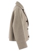 Brunello Cucinelli Double Breasted Wool And Cashmere Short Coat