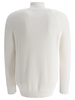 BRUNELLO CUCINELLI Half English Rib Turtleneck Cardigan with Zipper - Regular Fit for Men