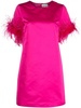 Parosh Feathered Mini Dress