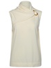 Jil Sander Cream Virgin Wool Tank Top Woman