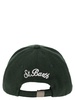 Mc2 Saint Barth Green Wool Baseball Cap With St. Barth Ski Print