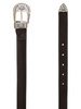 Alberto Luti Leather Belt With Machined Buckle