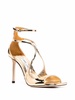 Jimmy Choo Azia Metallic Effect Sandals