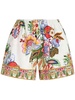 Etro Cotton And Silk Blend Shorts