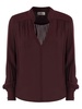 Elisabetta Franchi Georgette Blouse With Striped Pattern