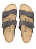 Birkenstock Arizona Velvet Grey, Suede Leather Shoes