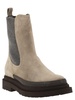 BRUNELLO CUCINELLI Elegant Suede Chelsea Boot with Jewel Details, 5cm Heel