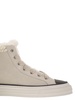 Brunello Cucinelli Suede Trainers With Shearling Lining And Jewelled Toe Cap