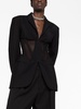 Mugler Viscose Blend Single Breasted Jacket