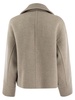 Brunello Cucinelli Double Breasted Wool And Cashmere Short Coat