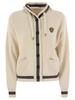 Brunello Cucinelli English Rib Cashmere Cardigan With Logo