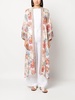 Anjuna Printed Satin Belted Kimono