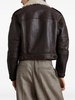 Brunello Cucinelli Leather Biker Jacket With Shearling Collar