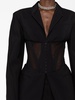 Mugler Viscose Blend Single Breasted Jacket