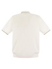 Peserico Polo Shirt In Pure Cotton Crepe Yarn With Flat Rib