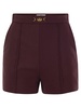 Elisabetta Franchi Stretch Crêpe Shorts with Horse Horse