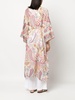 Anjuna Printed Satin Belted Kimono