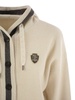 Brunello Cucinelli English Rib Cashmere Cardigan With Logo