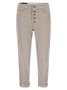 Dondup Koons Multi Striped Velvet Trousers With Jewelled Buttons